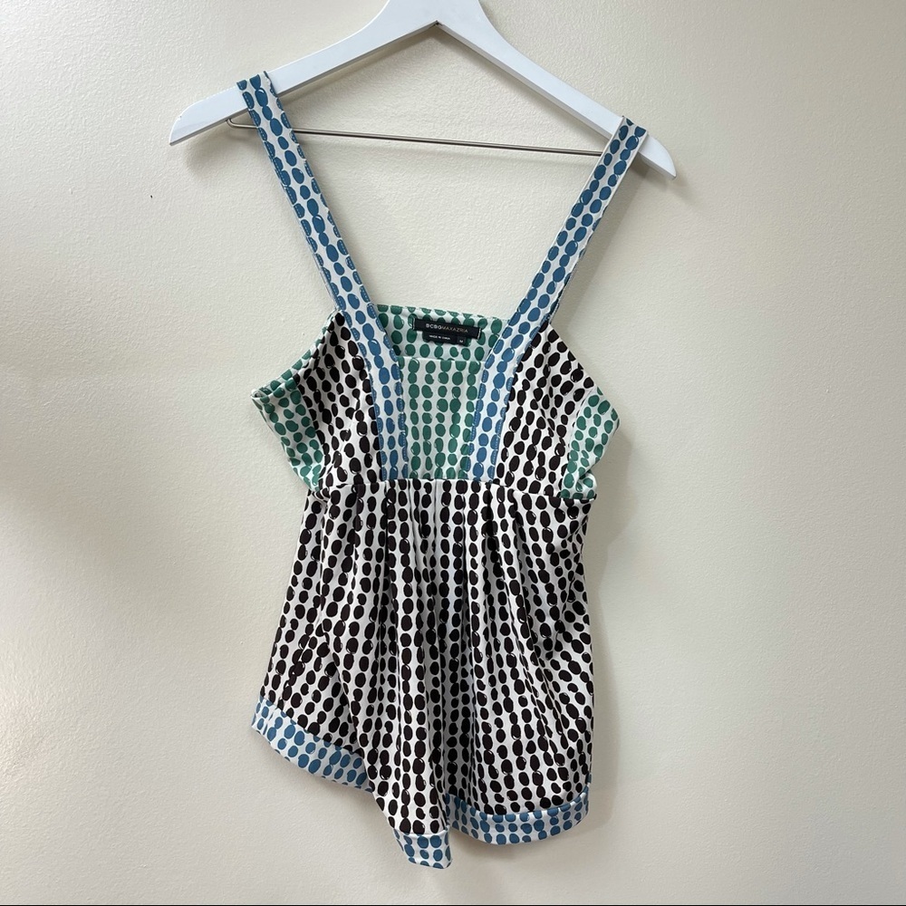 5/$20 BCBGMAXAZRIA polka dot sleeveless‎ top M - Picture 6 of 7